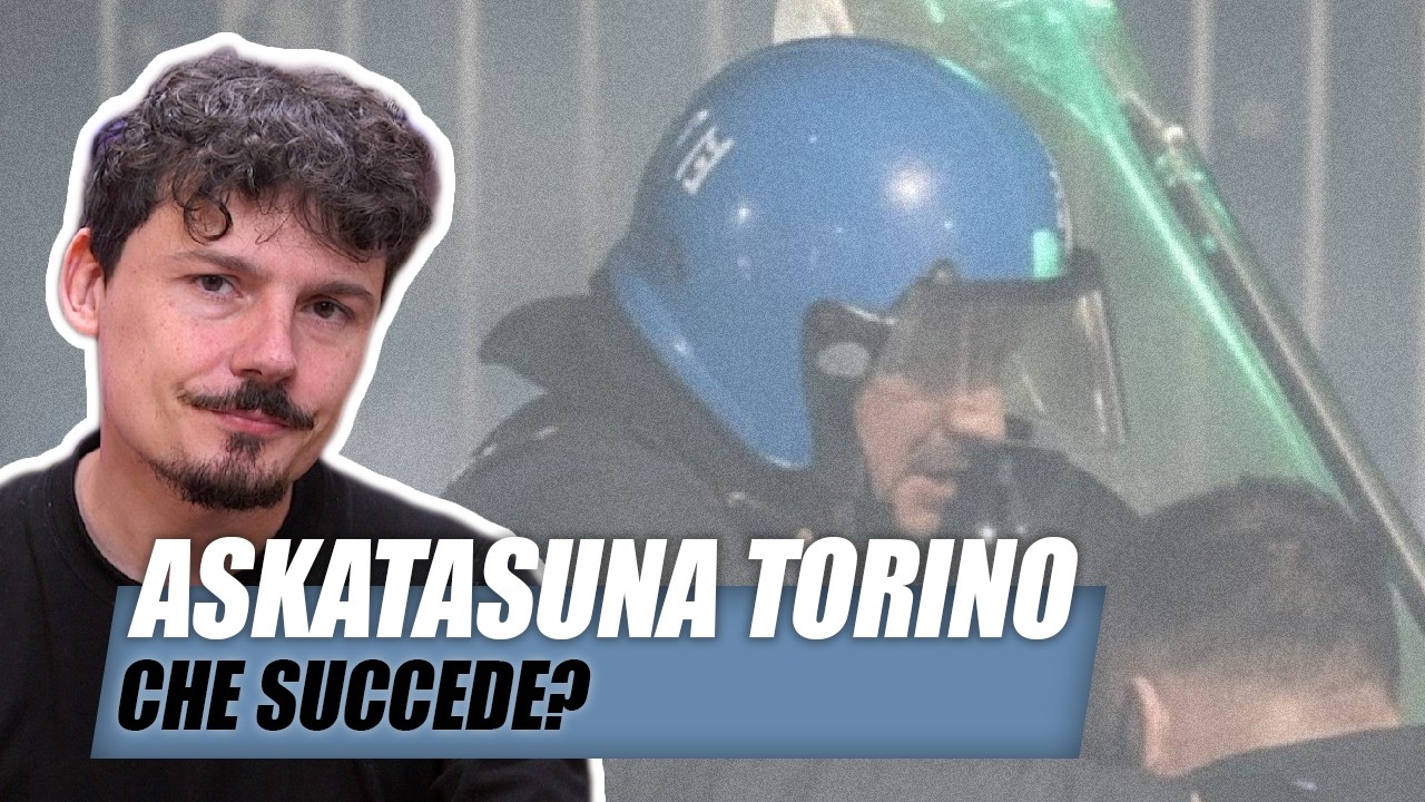 YouTube post by @breakingitaly for BBC. Caption reads: The clashes in Turin over the Askatasuna eviction:....