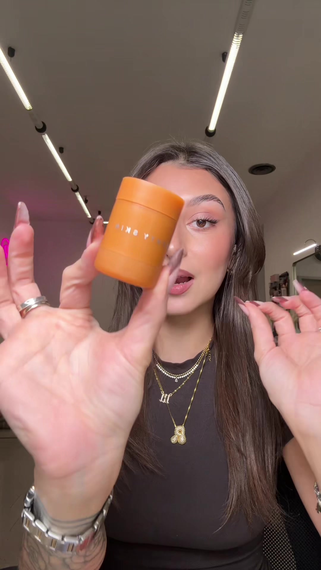 TikTok post by @brushesforbreakfast for FENTY SKIN. Caption reads: @Fenty Skin innamorata 🍮🍮🍮 #fentybeauty....