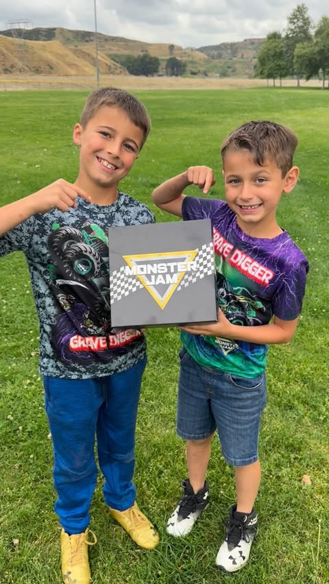 Instagram post by @magicfamilyadventures for Spin Master. Caption reads: [...] these awesome collectible trucks from....
