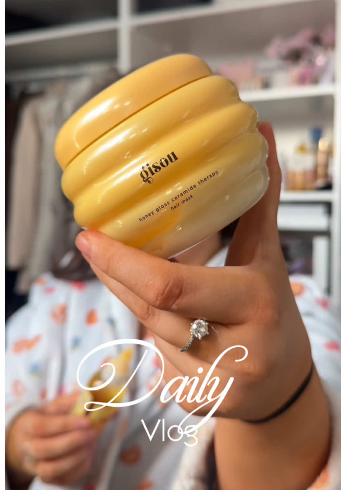 TikTok post by @niamxo for Hair Syrup. Caption reads: I’m tired 🥲 @hairsyrup  @Gisou  #student....