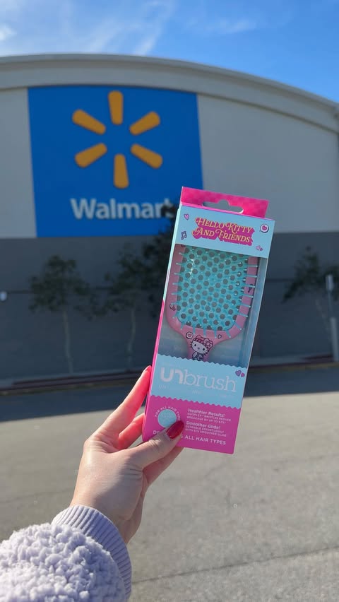 Instagram post by @thewalmartchick for FHI Heat. Caption reads: [...] Unbrush is now available at @walmart....