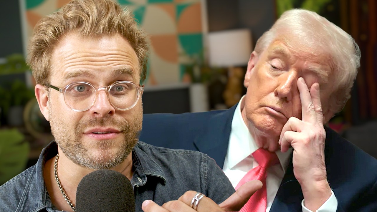 YouTube post by @TheAdamConover for Ground Up. Caption reads: Trump's war is costing him big time..