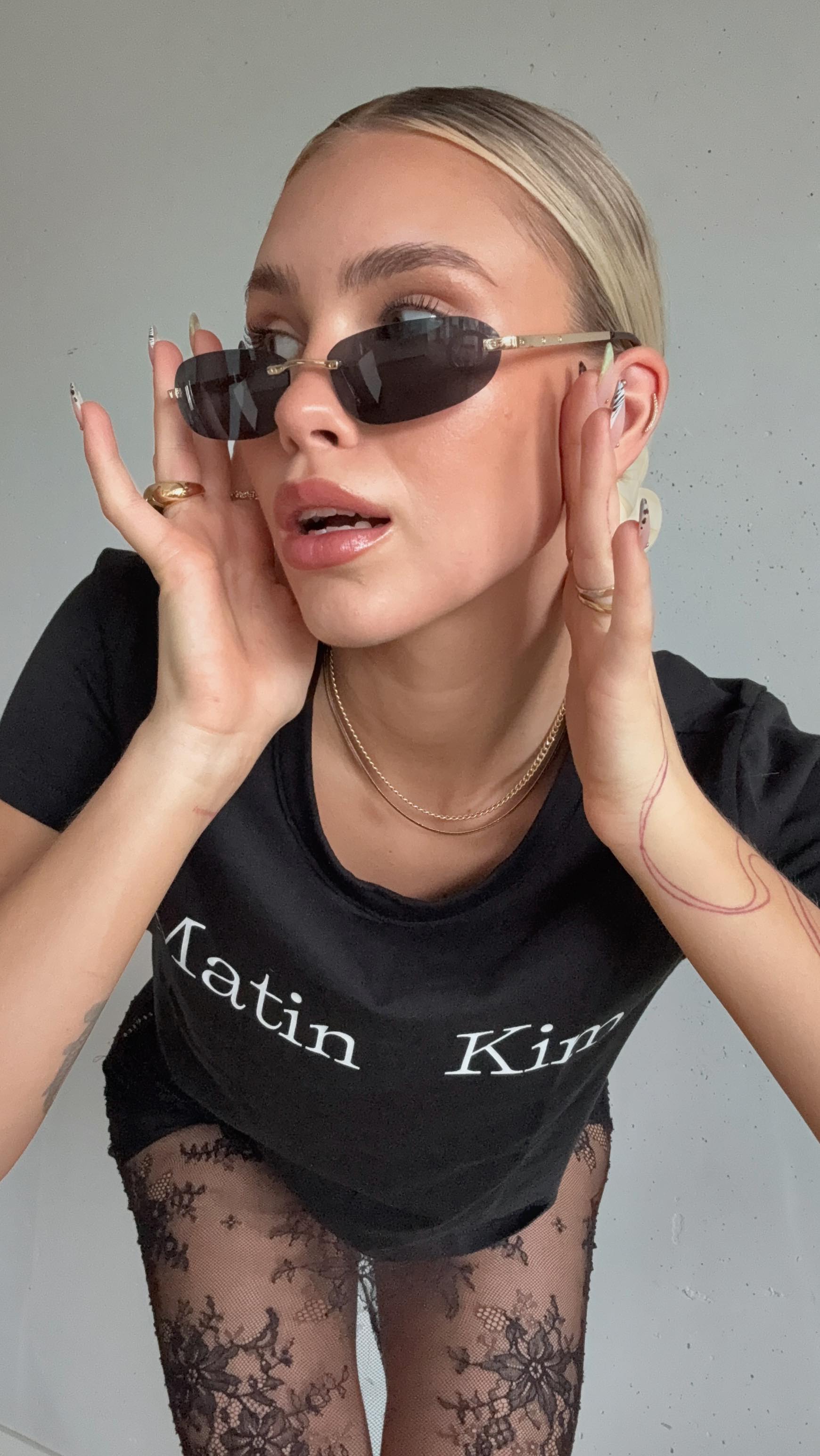 Instagram post by @jankadabrowska for MatinKim. Caption reads: Today I’m showing off my favorite #OOTD featuring....