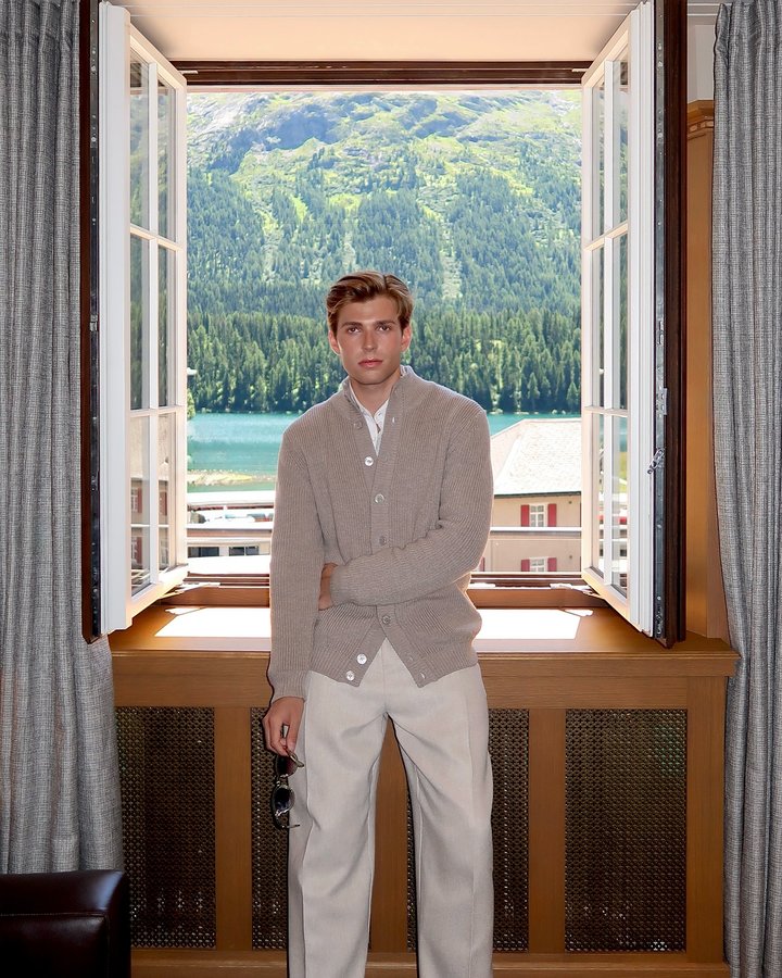 Instagram post by @albertaggerbeck for Small Luxury Hotels. Caption reads: [...] Moritz with @gracestmoritz 🇨🇭
&....