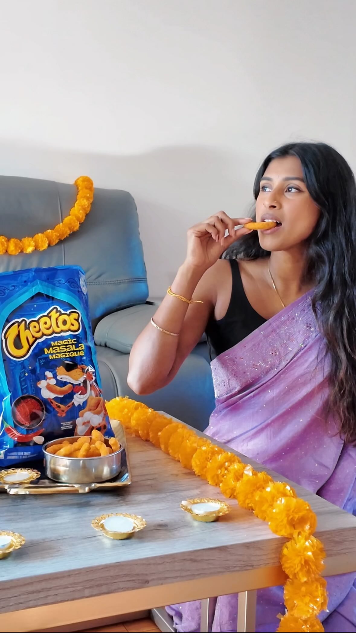 Instagram post by @virushigaasrikumar for Cheetos. Caption reads: I’ll always be grateful to my best friend’s mom....