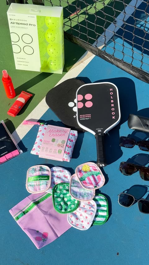 Instagram post by @holbrookpickleball for MakeUp Eraser. Caption reads: 🏓 PICKLEBALL GIVEAWAY 🏓 To celebrate the launch....