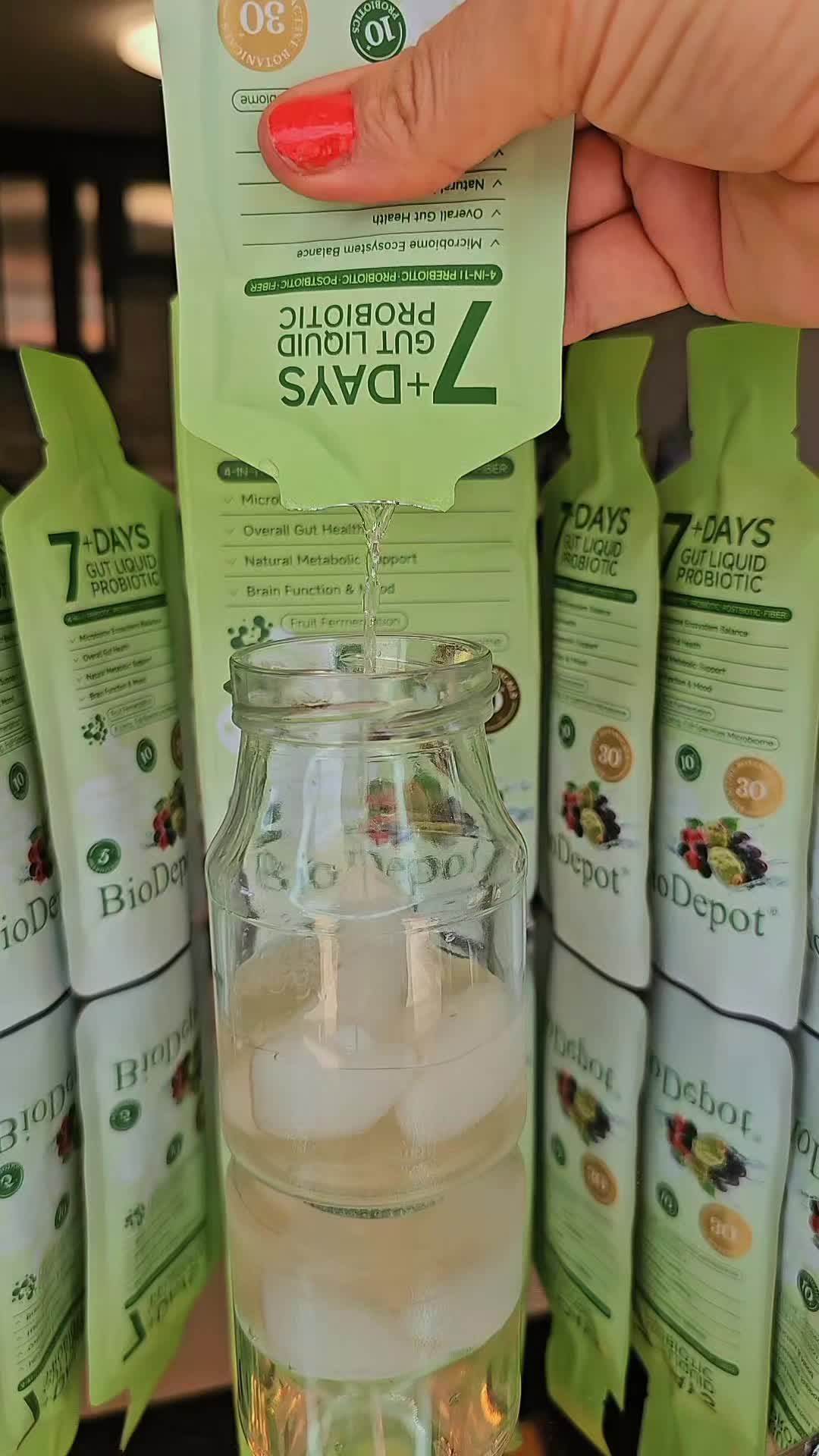 TikTok post by an influencer for Biode. Caption reads: [...] #probiotics #guthealth @Biodepot....