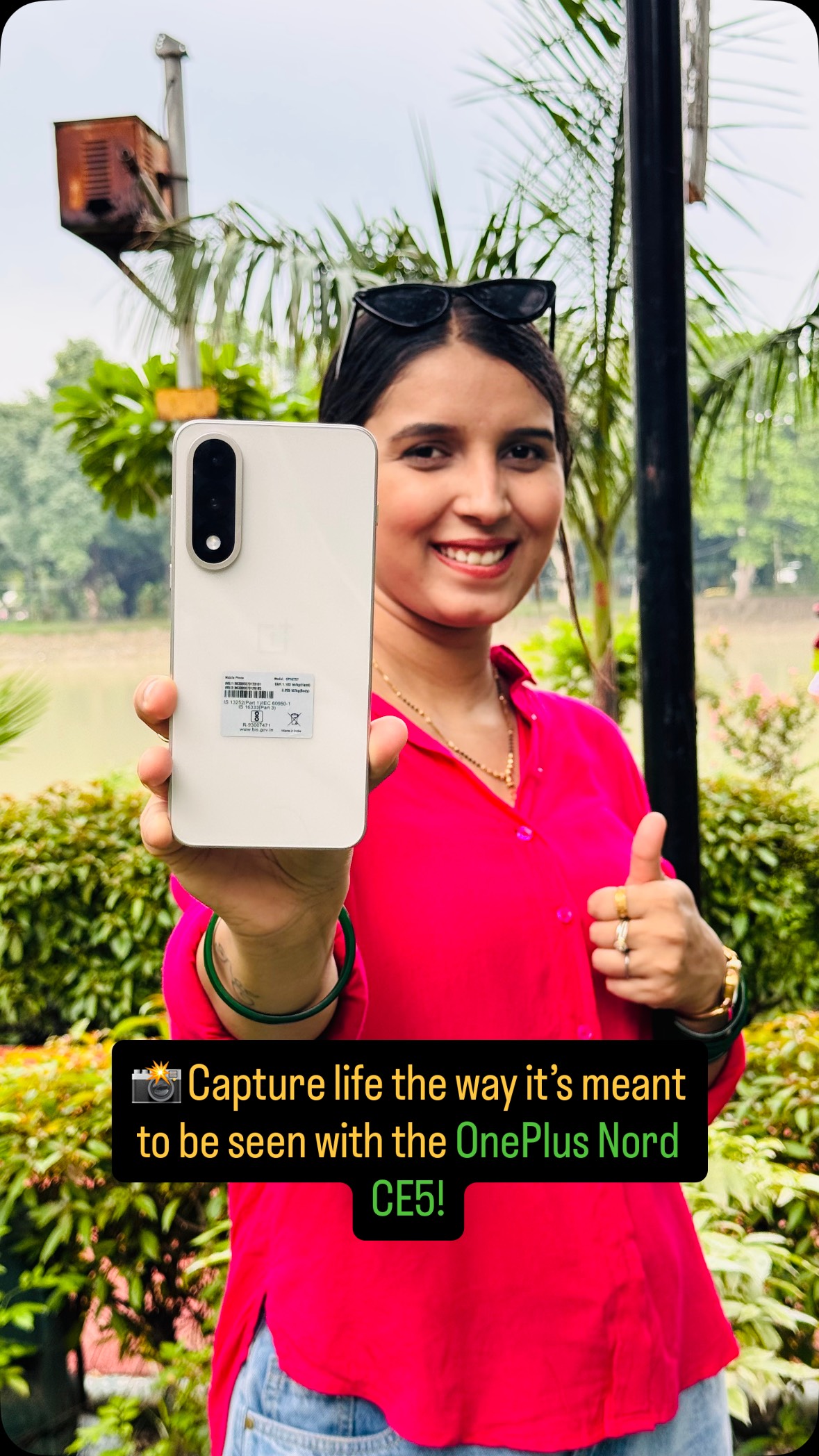 Instagram post by @foodophile_ekta for OnePlus. Caption reads: #Ad 📸 Capture life the way it’s meant to be seen....