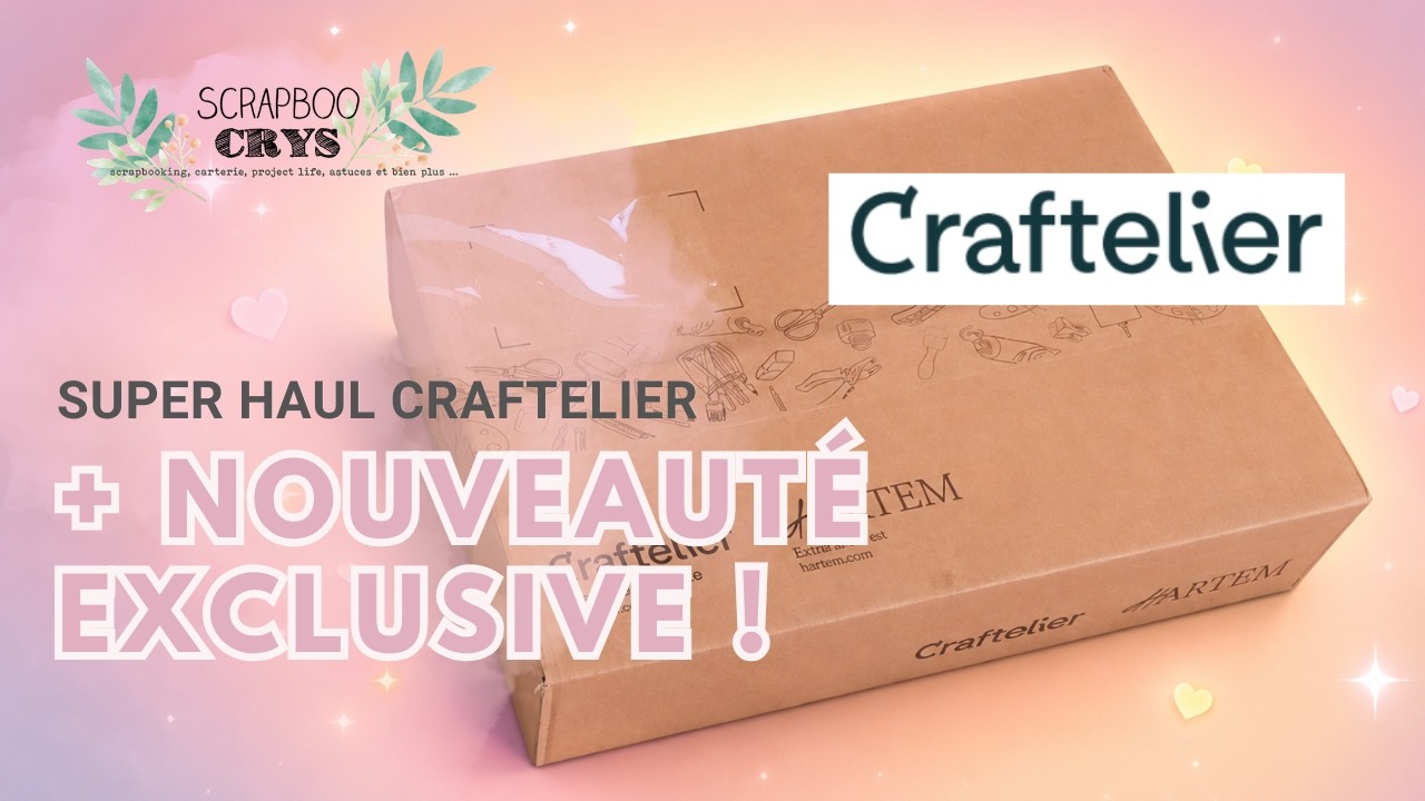 YouTube post by @scrapboocrys for iGraal. Caption reads: SUPER CRAFTELIER HAUL + an EXCLUSIVE!! Take....