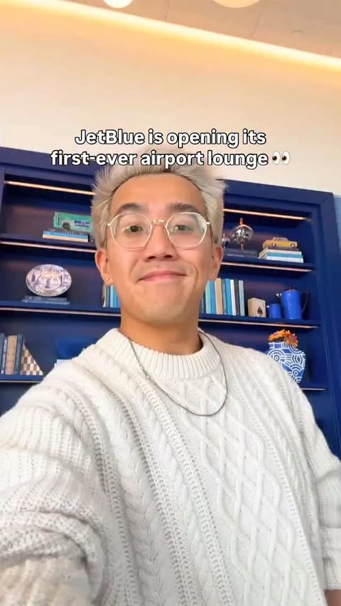 Instagram post by @thechrisflyer for Travel + Leisure. Caption reads: The lounge is essentially a love letter to New....