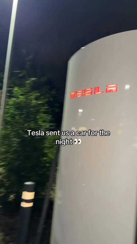 Instagram post by @thehotceo for Tesla. Caption reads: Tesla sent us a car for the night… so naturally....