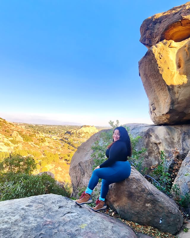 Instagram post by @hiker.girls for Plusock. Caption reads: [...] National Take a Hike Day 🥾 Thank you,....