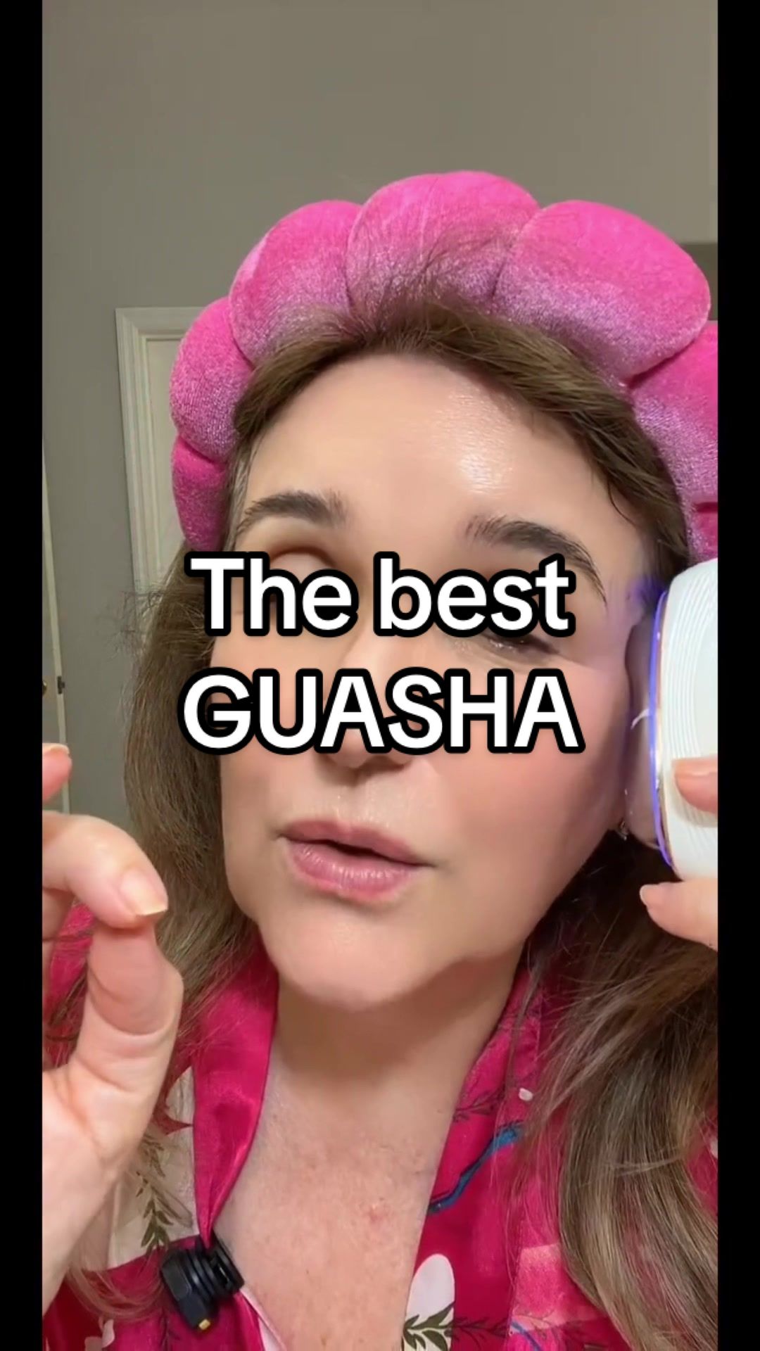 TikTok post by @ugcceliagehr for RIKI LOVES RIKI. Caption reads: @rikilovesriki  Face and body guasha tool with....