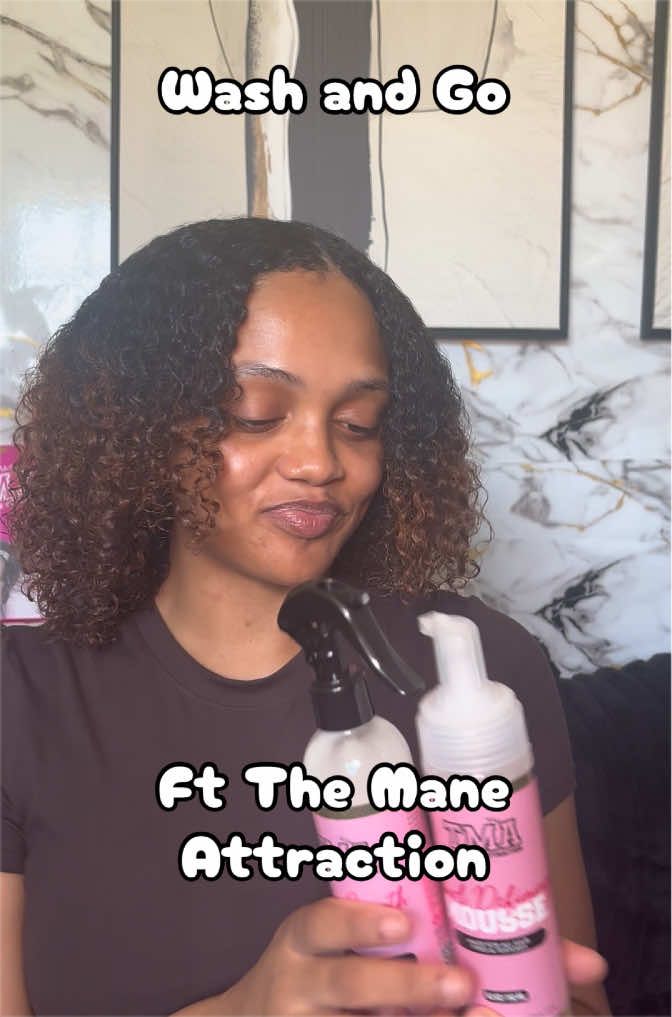 TikTok post by @exotic_riri for The Mane Attraction. Caption reads: Curly hair products by @The Mane Attraction.. This....