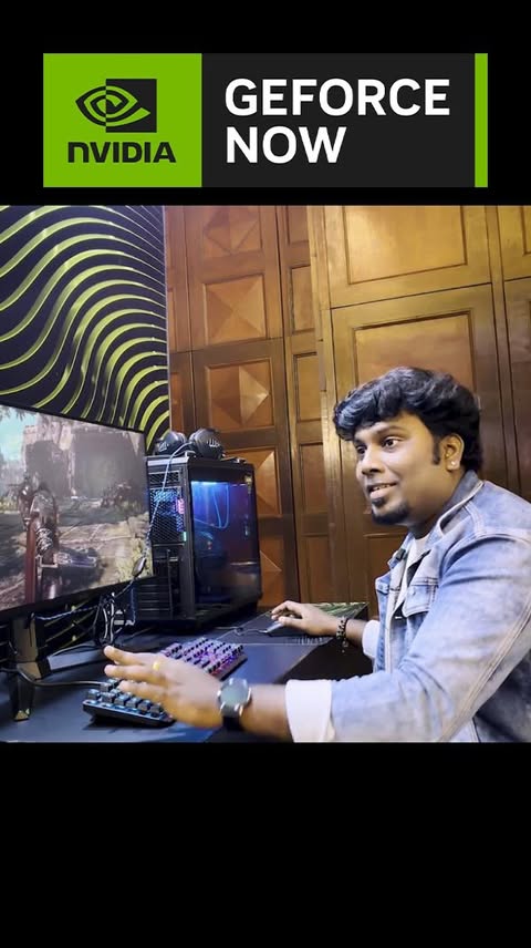 Instagram post by @manguni_gamer for NVIDIA GeForce. Caption reads: [...] ?? 😍😍🔥 #mangunigamer #nvidia....