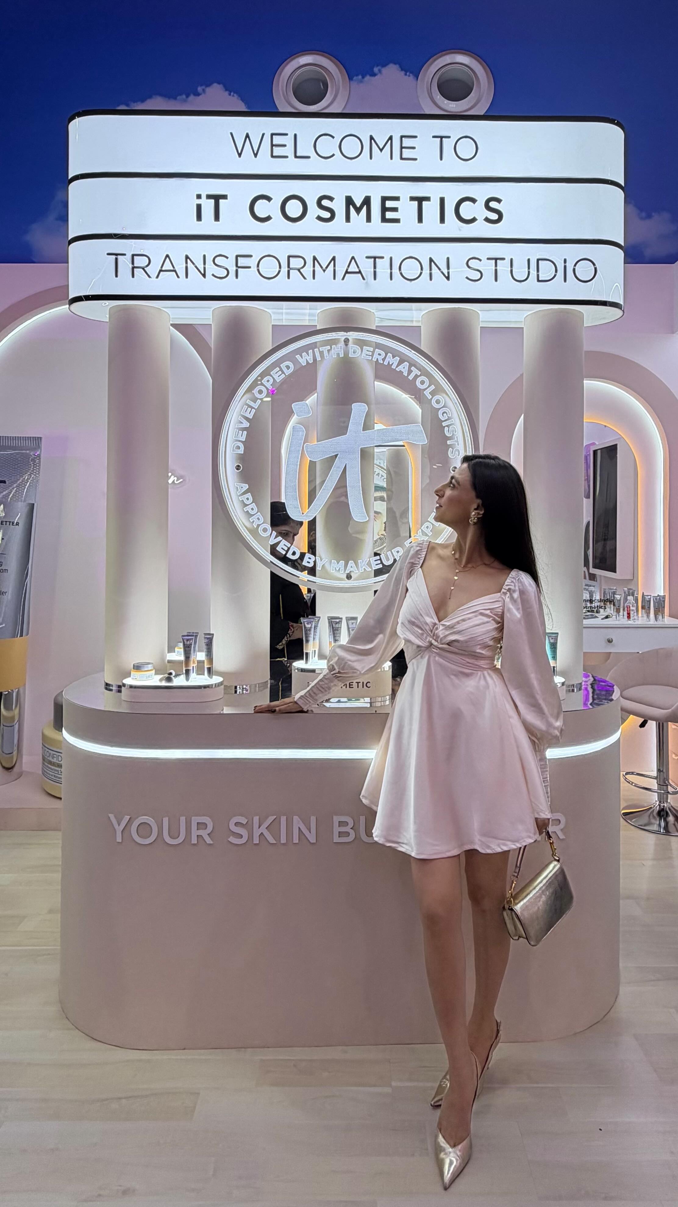 Instagram post by @mehakk.jain for IT Cosmetics. Caption reads: I mean… I loveee makeup, and stepping into....