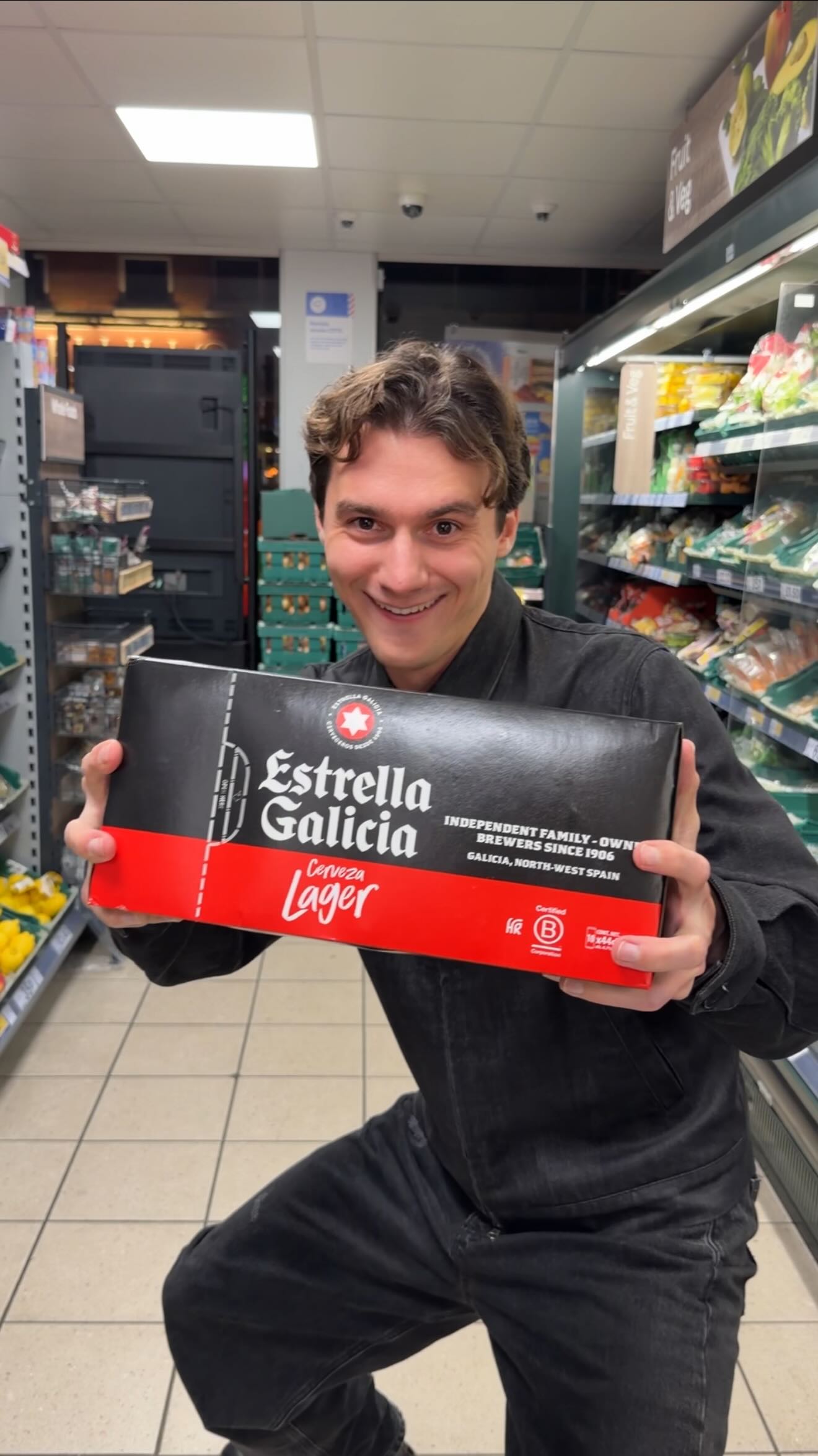 Instagram post by @willxgamble for Estrella Galicia. Caption reads: [...] Wizard have released 27 albums and Estrella....