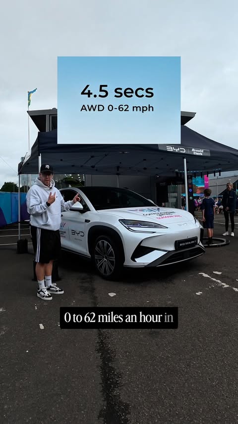 Instagram post by @archiebaws for BYD. Caption reads: [...] you. It’s got some pretty cool features…....