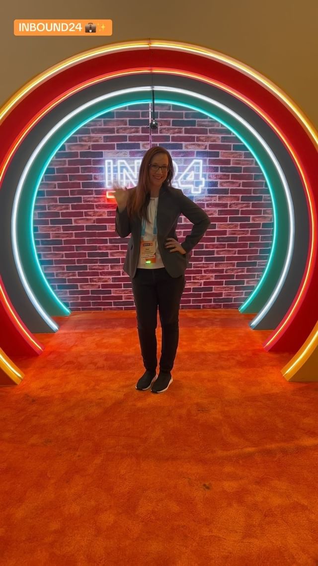 Instagram post by @danidonovan for HubSpot. Caption reads: [...] @inbound in Boston! 🎉 So grateful to....