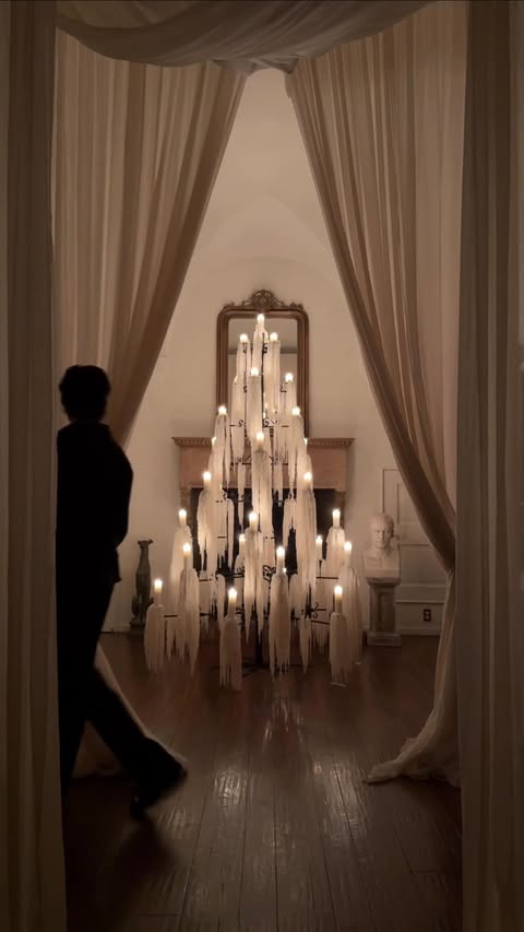 Instagram post by @want.zamora for Architectural Digest. Caption reads: The Candlelight Tree designed by Marco Zamora.....