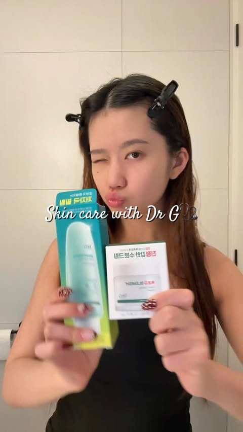 Instagram post by @ilysmatcha.21 for Dr.G. Caption reads: Guys my fave soothing cream brand....