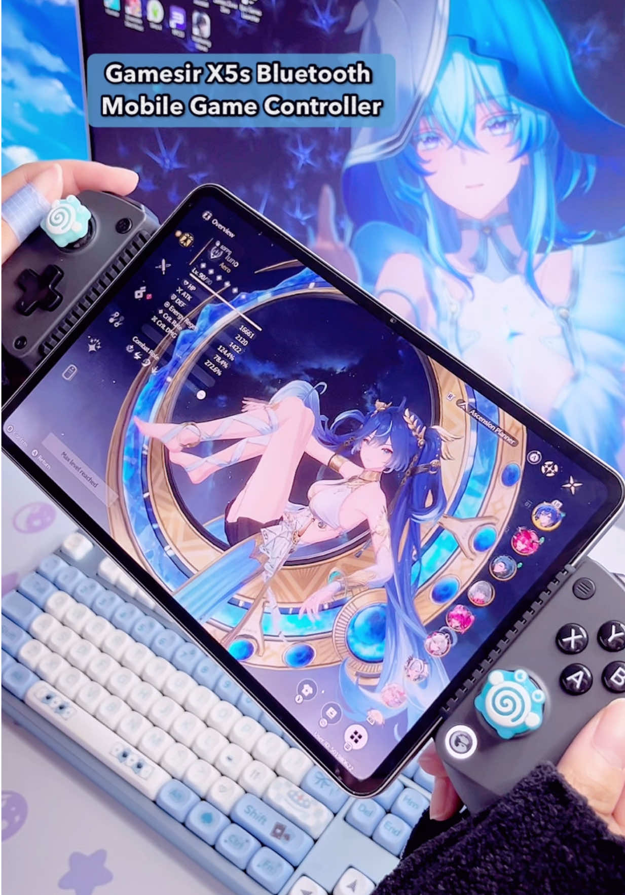 TikTok post by @shaunychu for GameSir. Caption reads: A universal mobile controller from @GameSir....