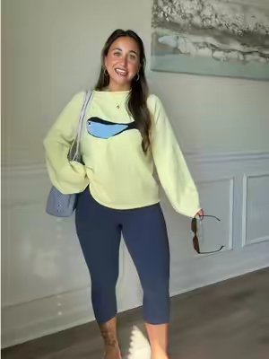 TikTok post by @_alexisrankinn for Yeokou Fashion. Caption reads: high waisted, no front seam & buttery soft....