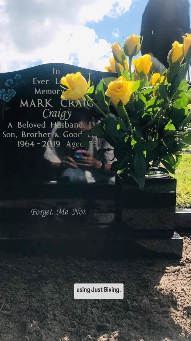 Instagram post by @charcraigg for JustGiving. Caption reads: [...] . . . . . . . . . . . . #JustGivitaGo....