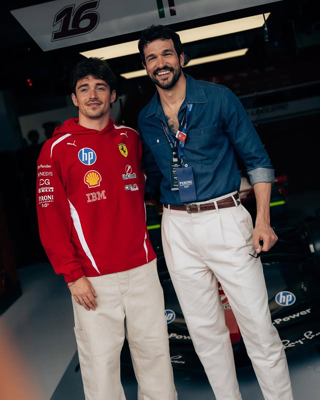 Instagram post by @ofishalpak for Scuderia Ferrari. Caption reads: [...] Italian style with @peroniusa and....