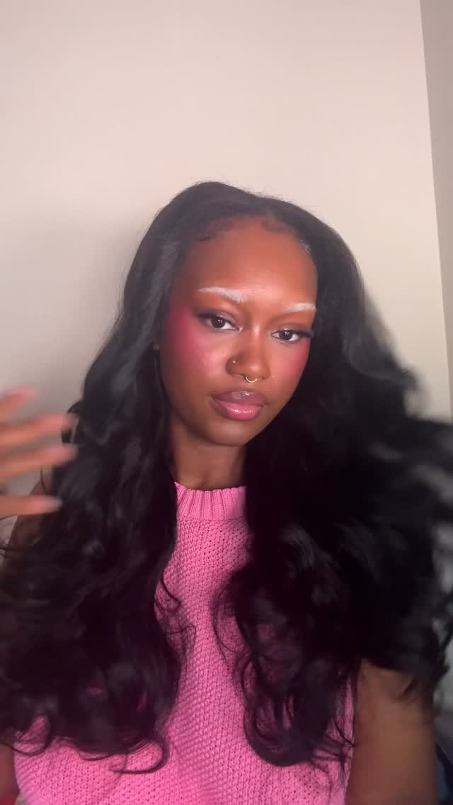 Instagram post by @b.nic0le__ for Mscoco Hair. Caption reads: This Body Wave Human Hair U Part Wig & V Part Wig....