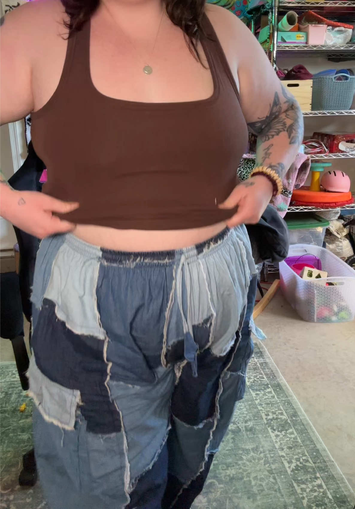 TikTok post by @ejplaylists for Klassy Network. Caption reads: @Klassy Network #postpartum #plussizestyle [...].
