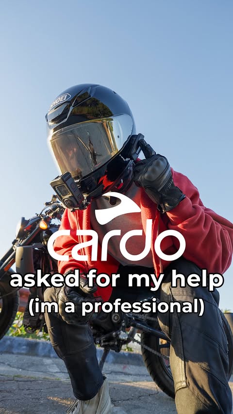 Instagram post by @braedendays for Cardo Systems. Caption reads: THE GREATEST DAY HAS ARRIVED 🕺🏻 @cardosystems....