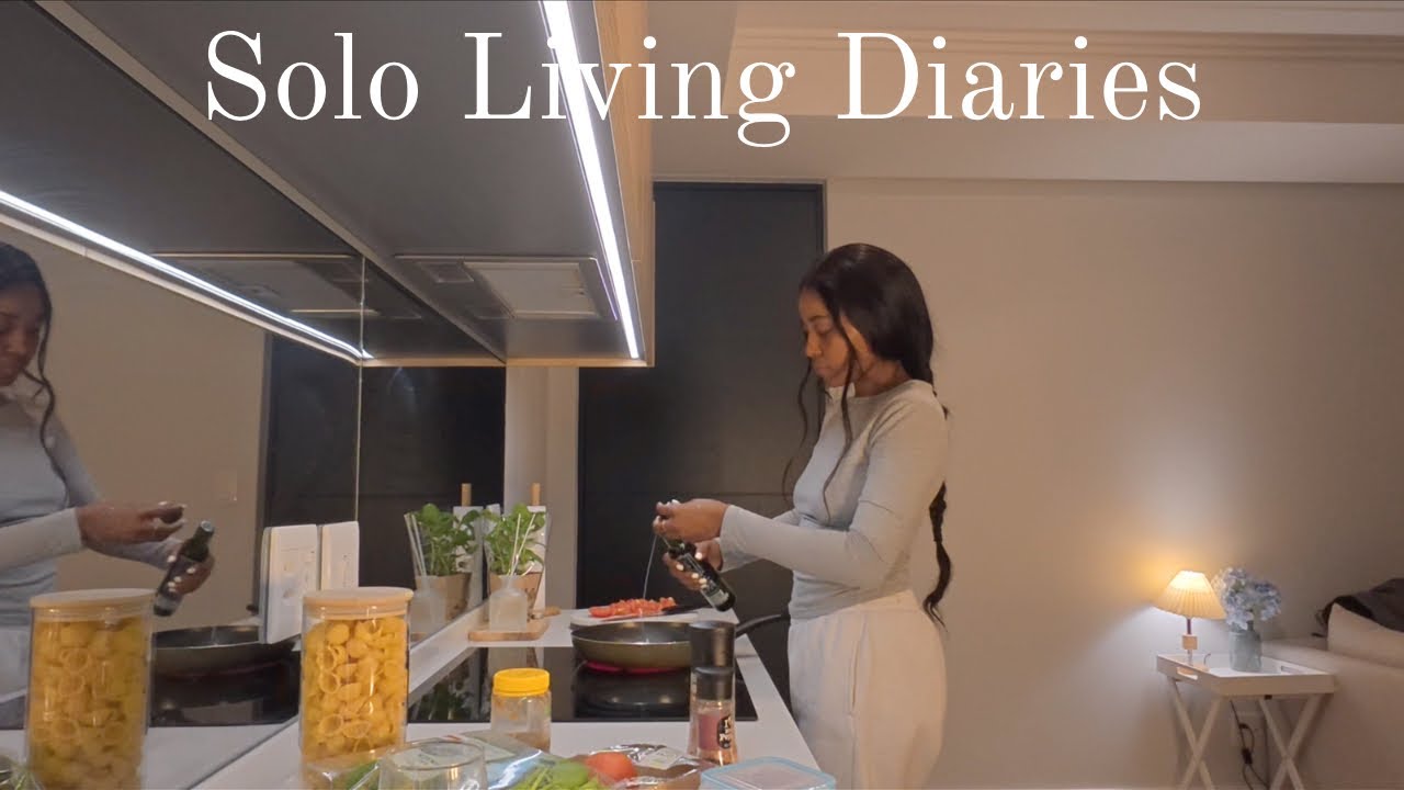 YouTube post by @babikii for Lingoda. Caption reads: solo living diaries |cozy autumn day at home +....