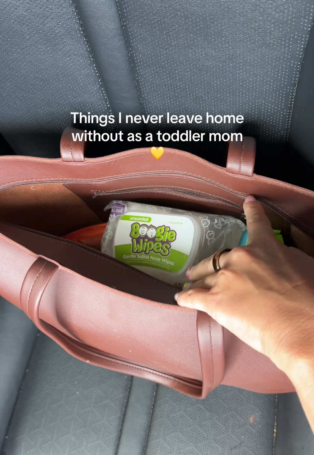 TikTok post by @savannahgraysonn for Boogie Wipes. Caption reads: [...] always seem to have a runny nose. 🤧✨ Boogie....