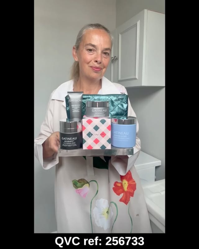 Instagram post by @chic50style for QVC. Caption reads: @gatineau_skincare & @qvcuk introduces the Special....