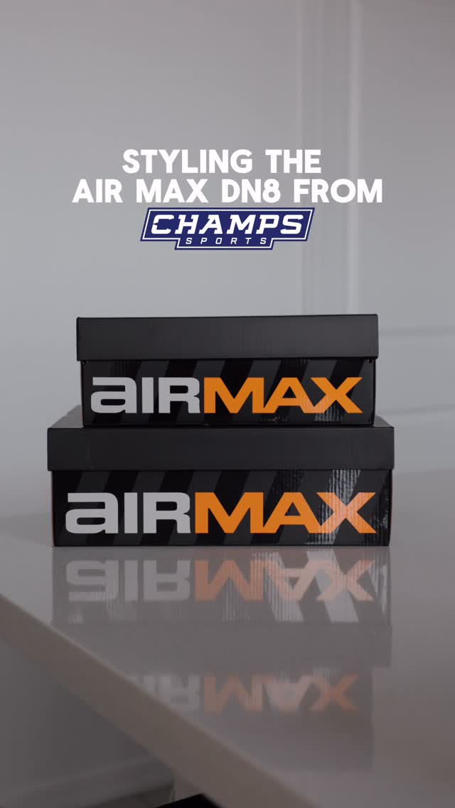 Instagram post by @silvz for Champs Sports. Caption reads: Styling the Nike Air Max DN8s  from @champssports....