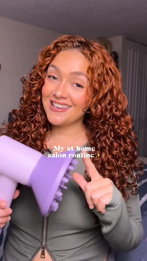 Instagram post by @itssendyy for Laifentech. Caption reads: Ad. Slon-smooth curls from home? Yes....