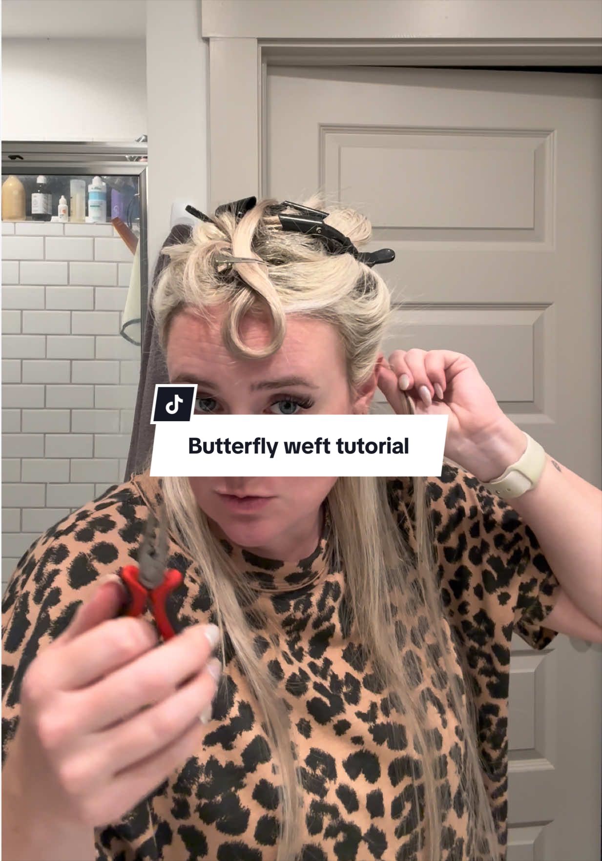 TikTok post by @shelleyvaughan_ for Goo Goo Hair. Caption reads: Obsessed with these extensions!! @googoohair_mandy....