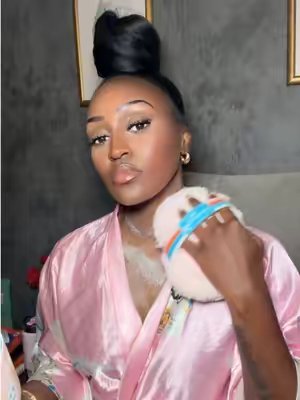TikTok post by @lovemonicabeauty for Megababe. Caption reads: Love my @Megababe body powder. #megababe....