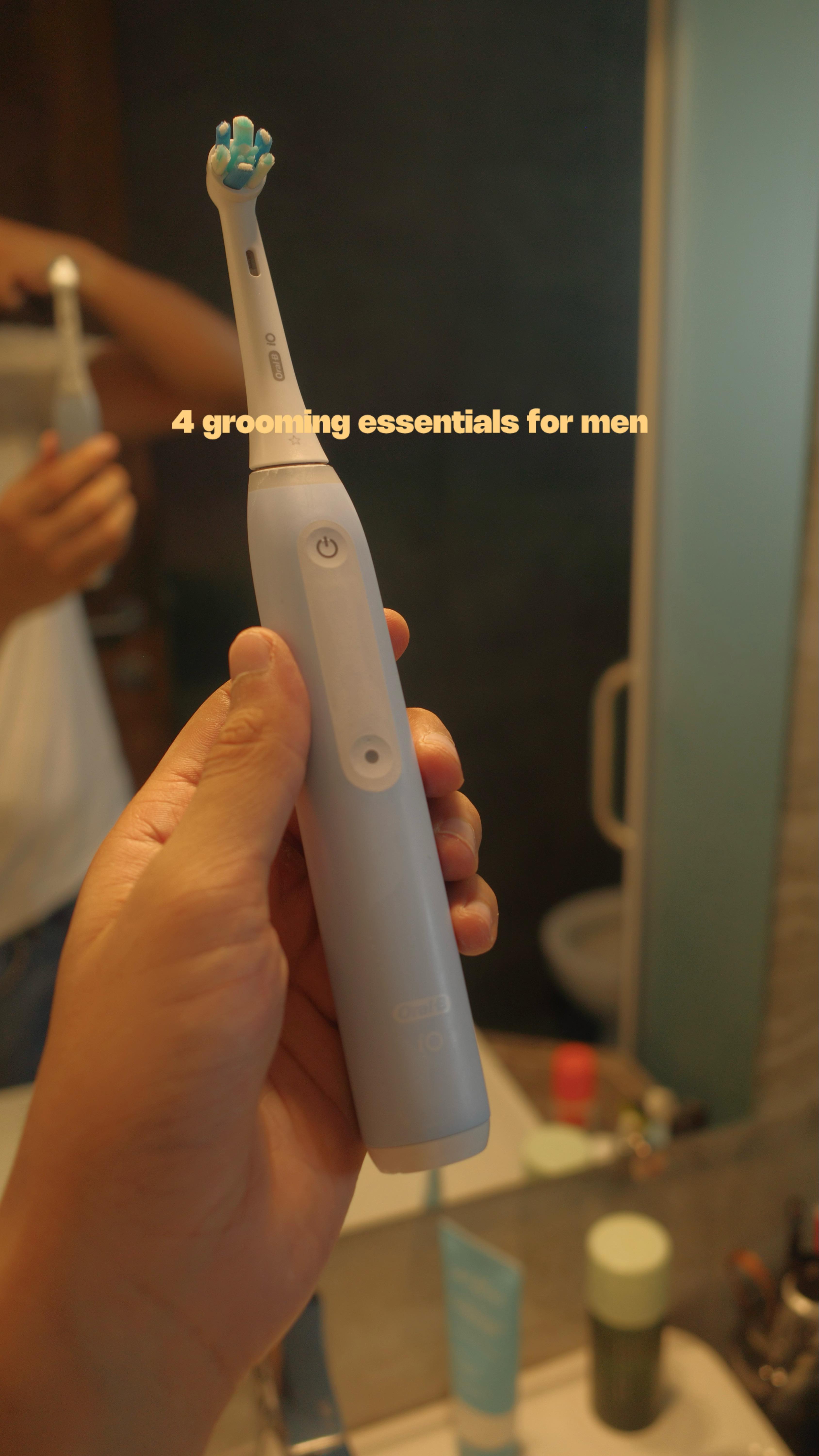 Instagram post by @kushsachdeva for Oral-B. Caption reads: 4 grooming essentials for men

@oralbindia io3 is....