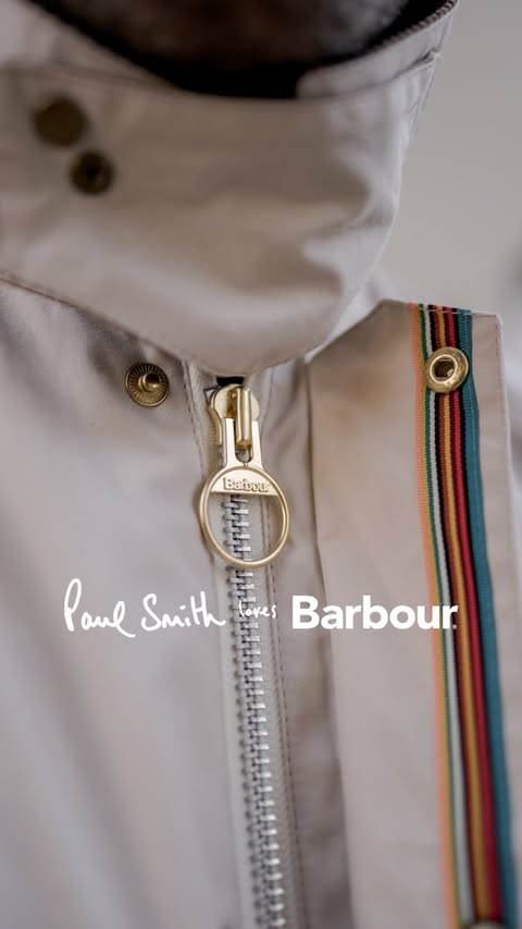 Instagram post by @cyisthelimit for Barbour. Caption reads: @paulsmithdesign loves @barbour - bang on the SS26....