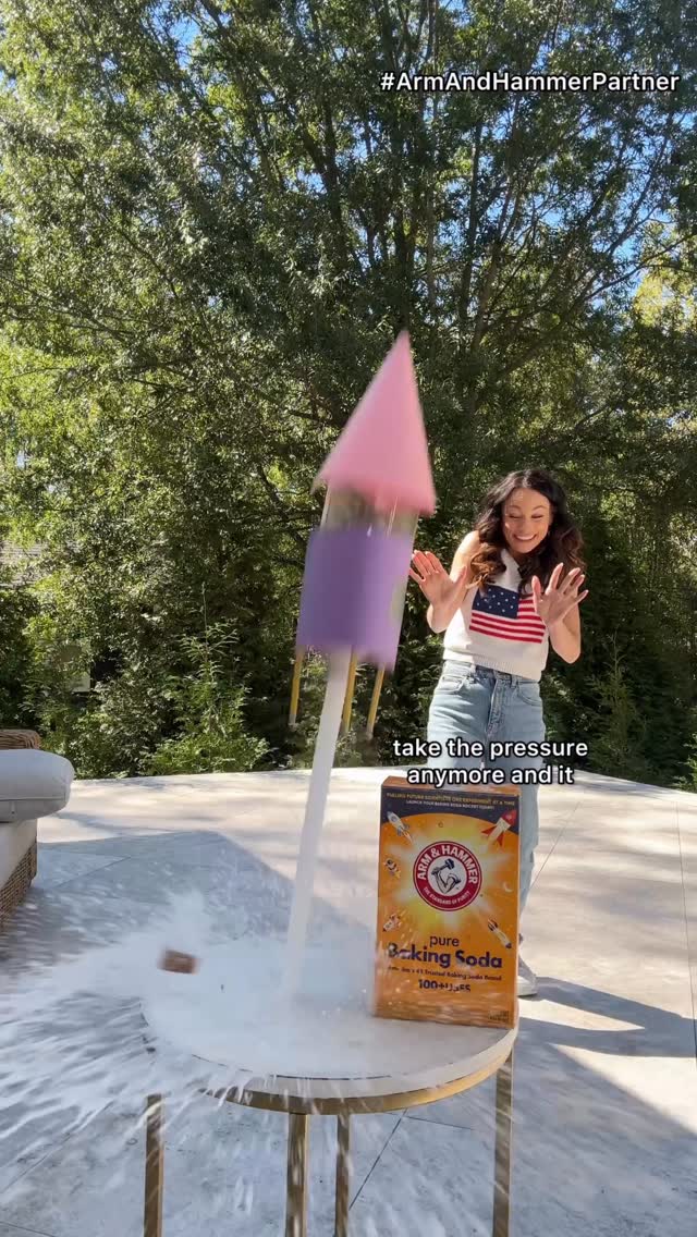 Instagram post by @thespacegal for ARM and HAMMER. Caption reads: Ready, set, LAUNCH! 🚀 Together with....