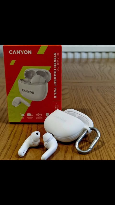 Instagram post by @partywithmythree for Ryman. Caption reads: AD 🎧The Canyon TWS‑5 Stereo Headset have been....