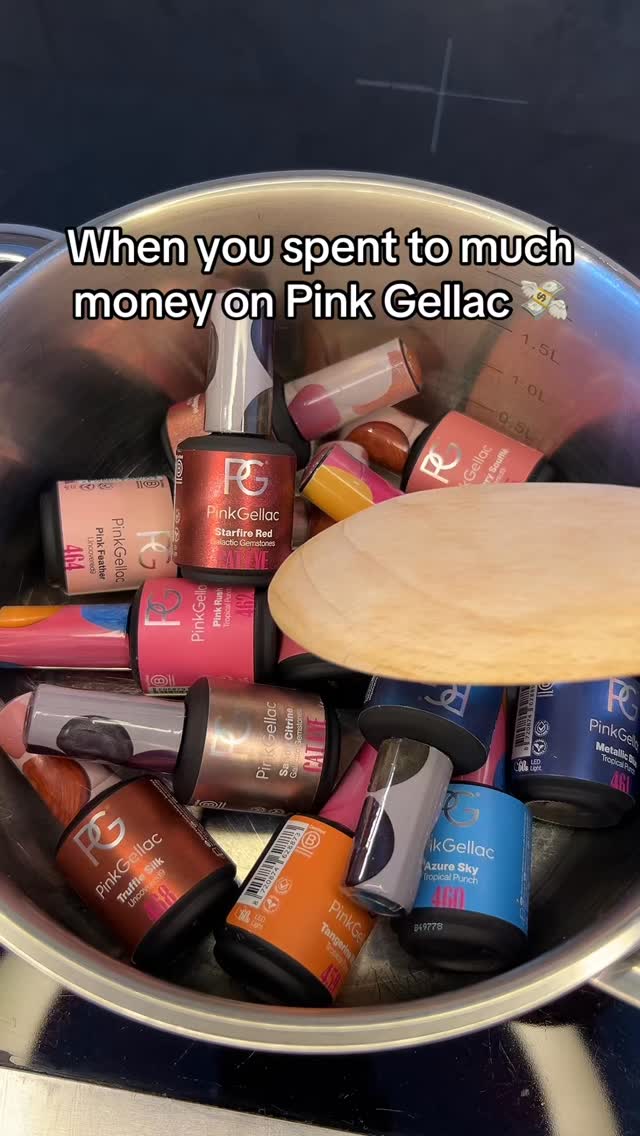 Instagram post by @maaikes_nail_boutique for Pink Gellac. Caption reads: It’s so addictive, you can never have enough....