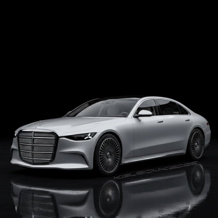 Instagram post by @kelsonik for Mercedes-Benz. Caption reads: New Mercedes-Benz S-Class renderings with updated....