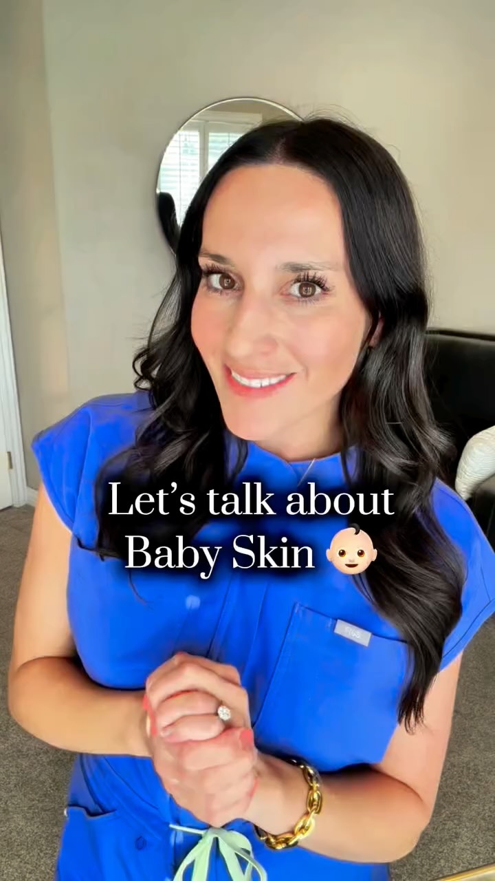 Instagram post by @chelseatheskinpa for Zezebaebae. Caption reads: Dry, sensitive baby skin — especially during the....