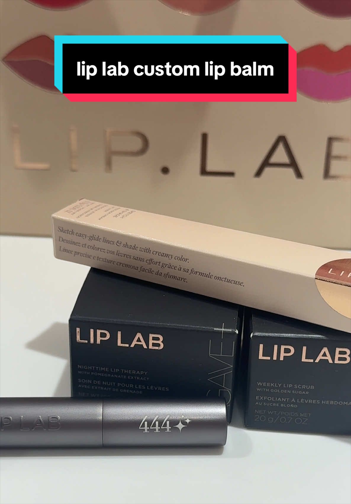 TikTok post by @my.two.scents for Lip Lab. Caption reads: 💋 gifted by Lip Lab 💋 so glad i got the chance....
