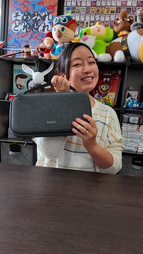 Instagram post by @kitandkrysta for Belkin. Caption reads: [...] been using the Charging Case Pro from....