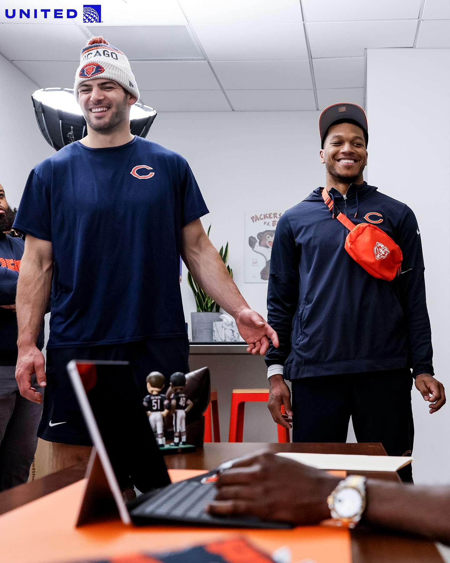 Instagram post by @chicagobears for Unite. Caption reads: S/o to all our “actors” 😉.