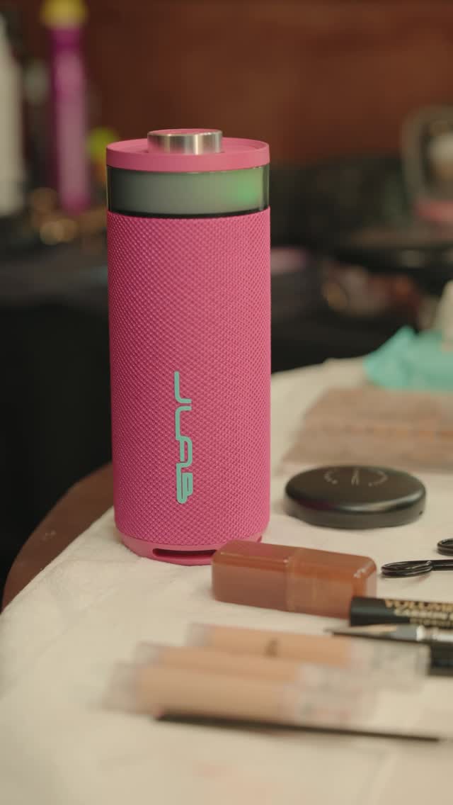 Instagram post by @msjenevieve for JLab. Caption reads: Hvn High BTS is out now! Shout out @jlabaudio for....